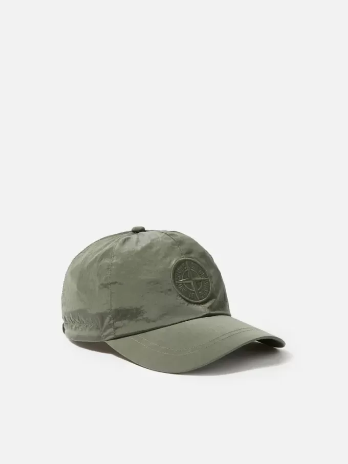 Baseballkappe mit Kordelzug und Compass-Stickerei