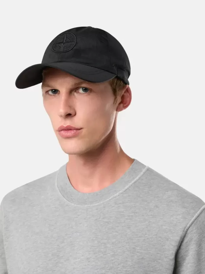 Baseballkappe mit Kordelzug und Compass-Stickerei