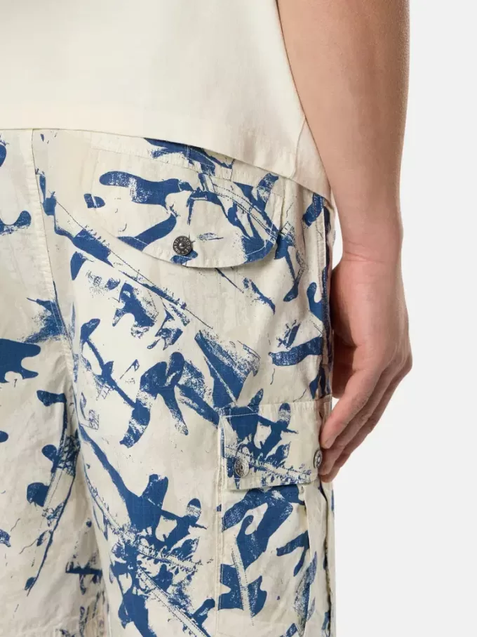Bequeme Cargo-Bermudashorts mit Camouflage-Print