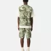 Bequeme Cargo-Bermudashorts mit Camouflage-Print