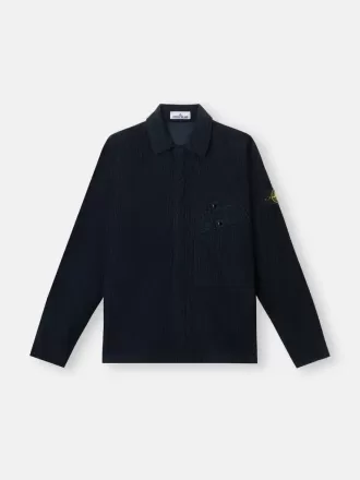 Bequemes Overshirt mit Brusttasche und Zwei-Wege-Reißverschluss