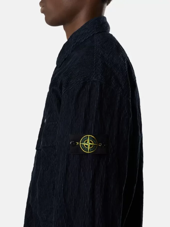 Bequemes Overshirt mit Brusttasche und Zwei-Wege-Reißverschluss