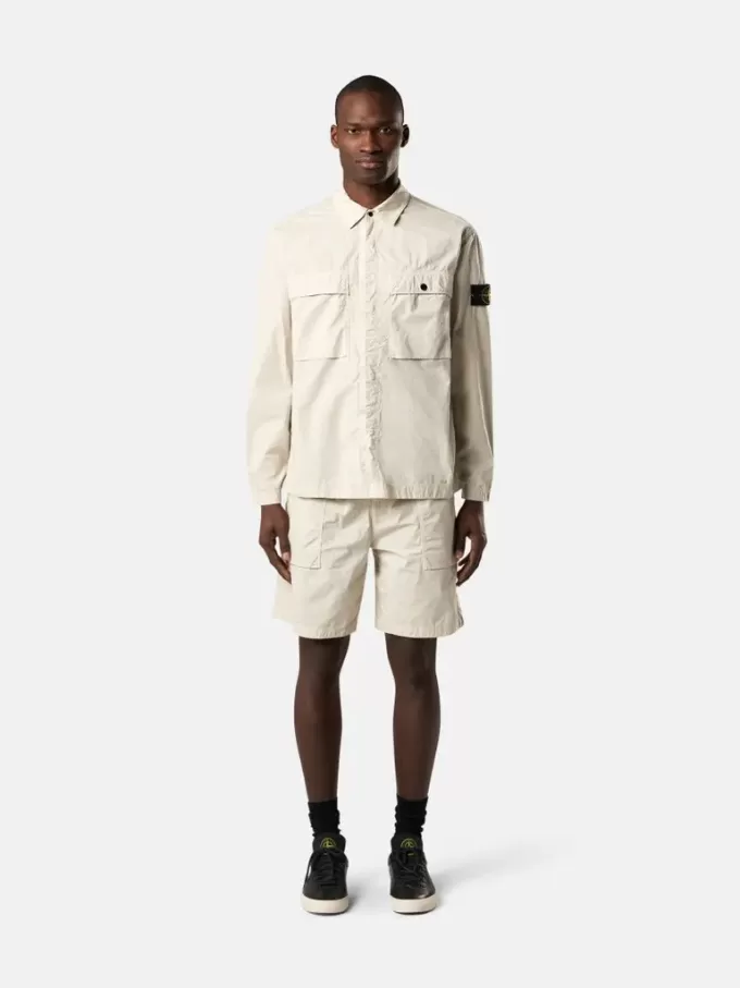 Bequemes Overshirt mit Brusttaschen und Druckknopfverschluss