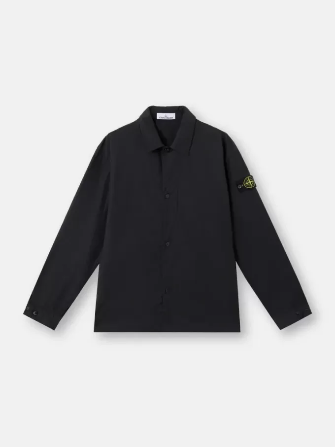 Bequemes Overshirt mit Eingrifftaschen und Druckknopfverschluss