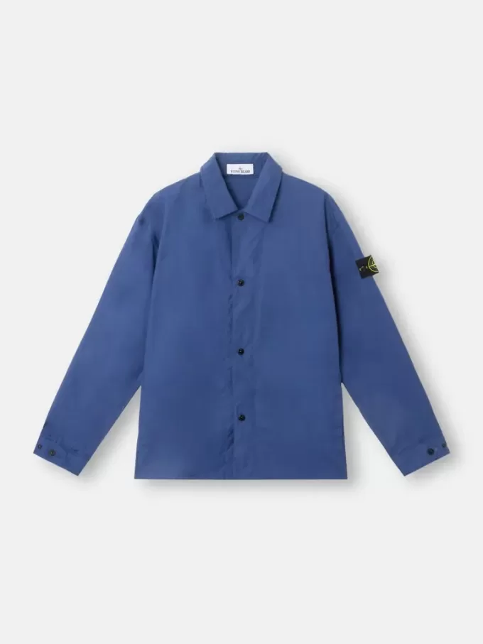 Bequemes Overshirt mit Eingrifftaschen und Druckknopfverschluss