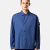 Bequemes Overshirt mit Eingrifftaschen und Druckknopfverschluss