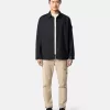 Bequemes Overshirt mit Eingrifftaschen und Druckknopfverschluss