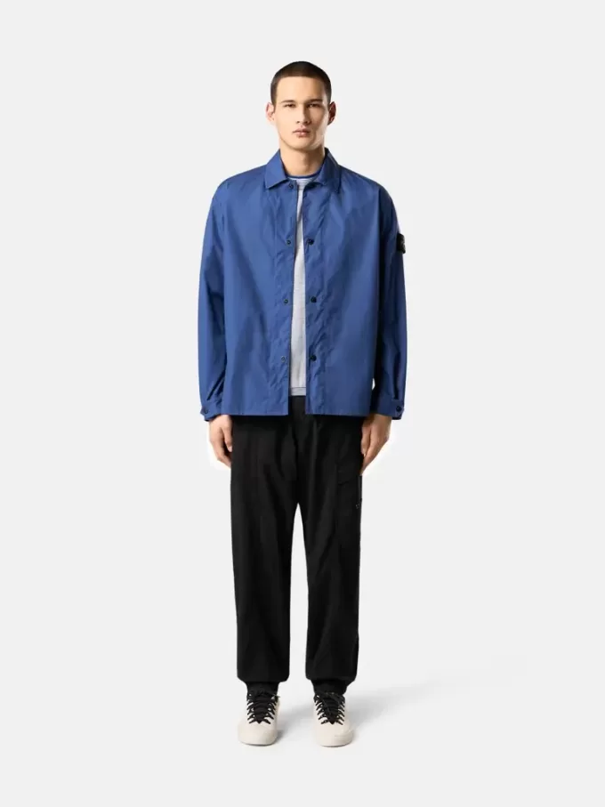 Bequemes Overshirt mit Eingrifftaschen und Druckknopfverschluss