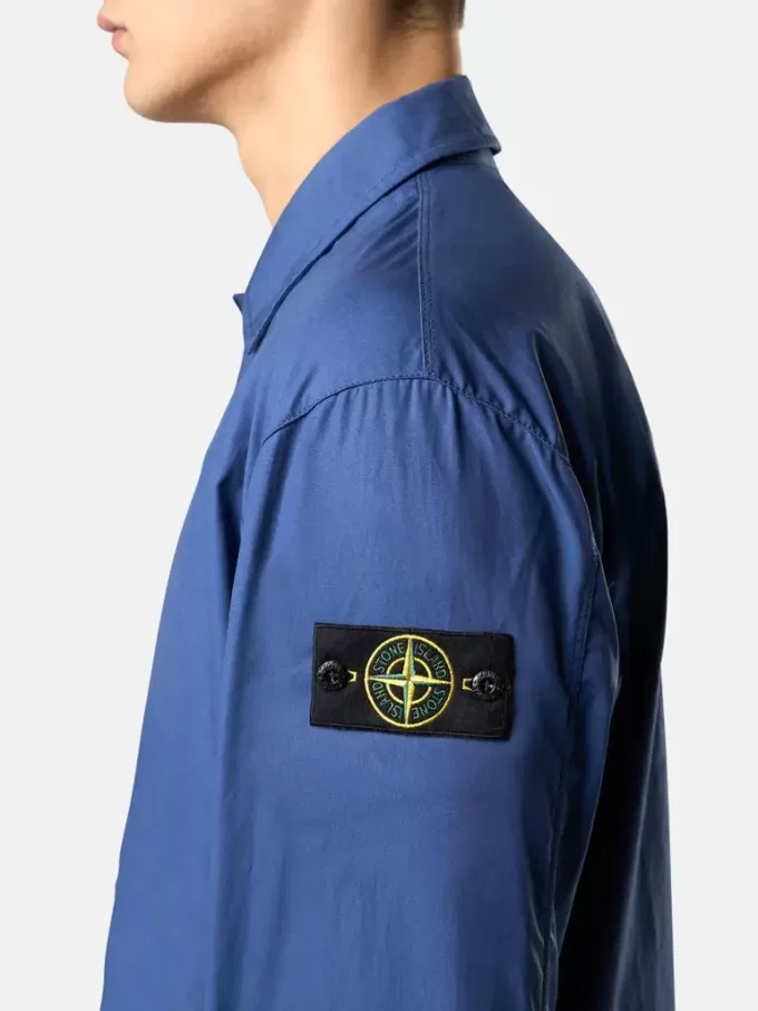 Bequemes Overshirt mit Eingrifftaschen und Druckknopfverschluss