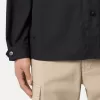 Bequemes Overshirt mit Eingrifftaschen und Druckknopfverschluss
