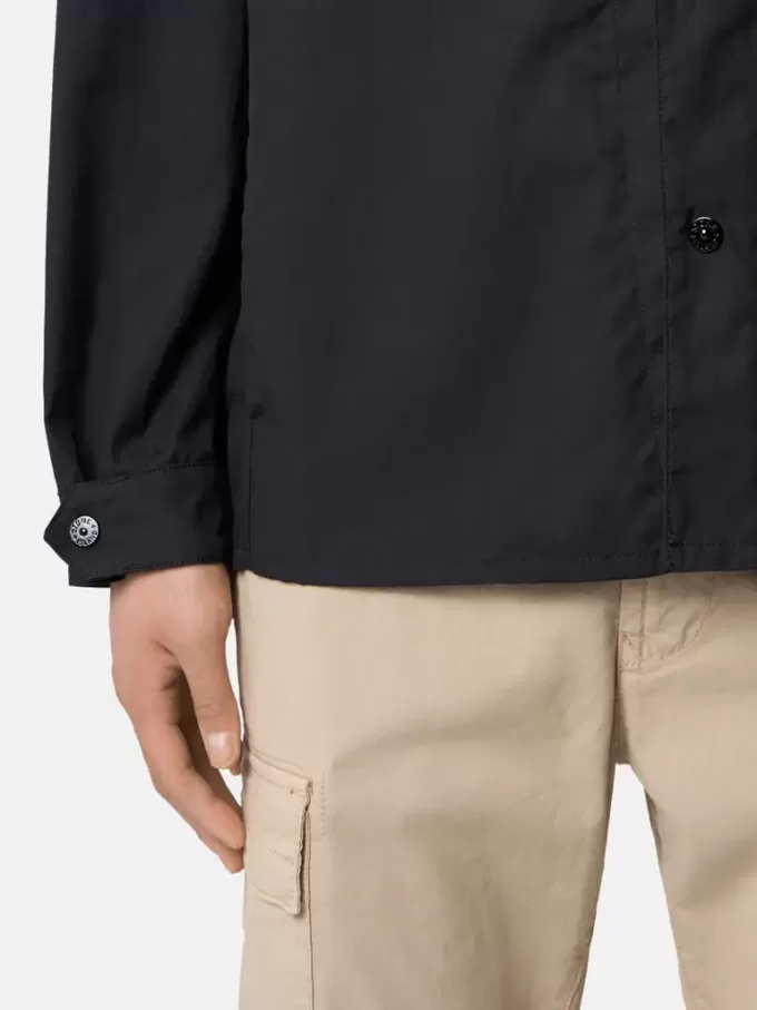 Bequemes Overshirt mit Eingrifftaschen und Druckknopfverschluss