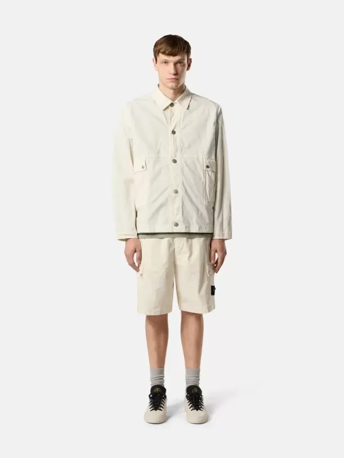 Bequemes Overshirt mit Eingrifftaschen und Knöpfen