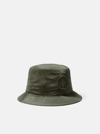 Bucket Hat mit Netzfutter und Compass-Stickerei
