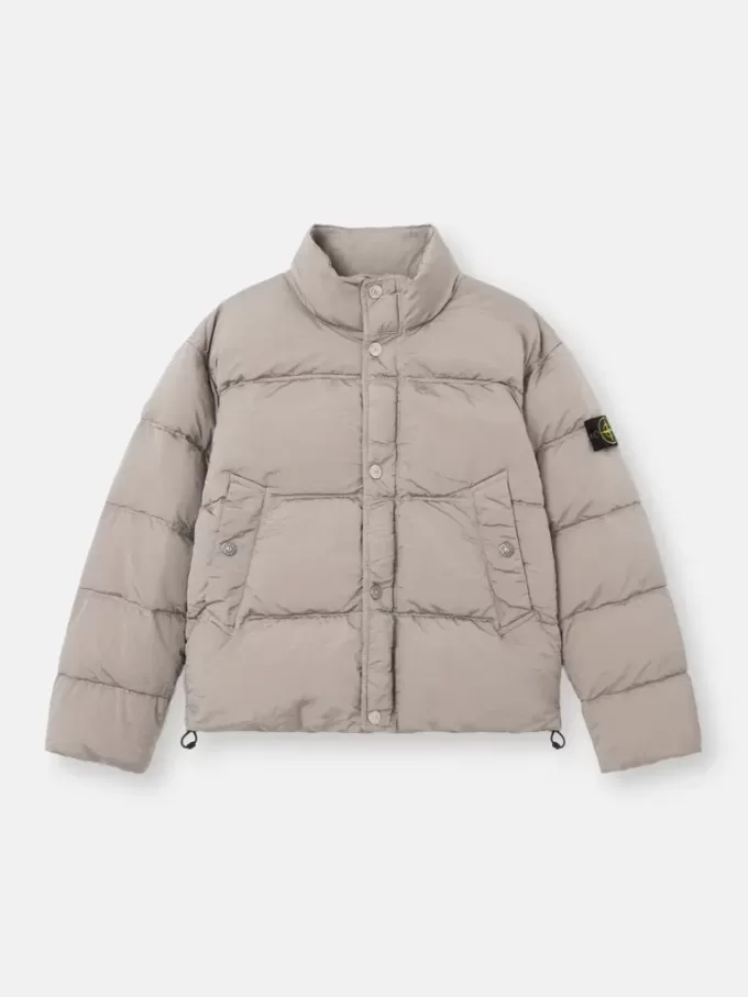Daunenjacke mit Anti-Drop- und Druckknopftaschen