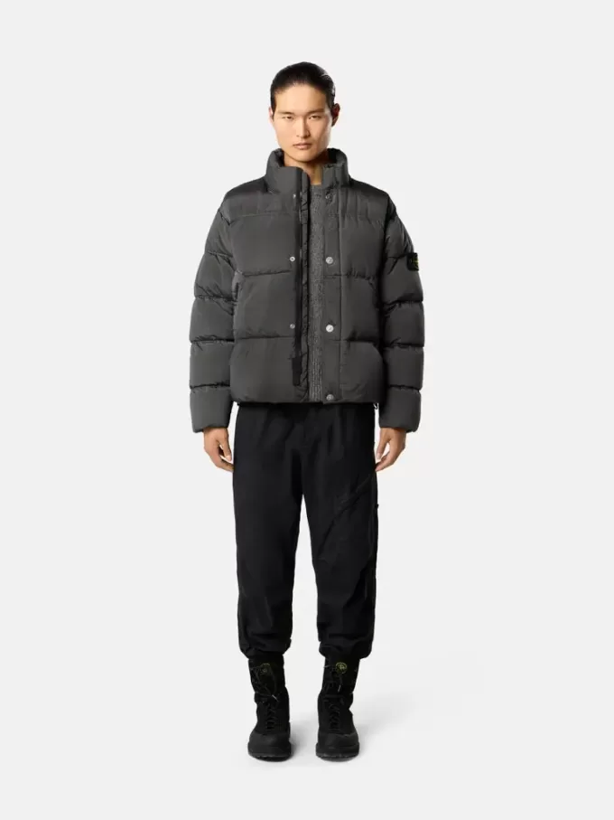 Daunenjacke mit Anti-Drop- und Druckknopftaschen