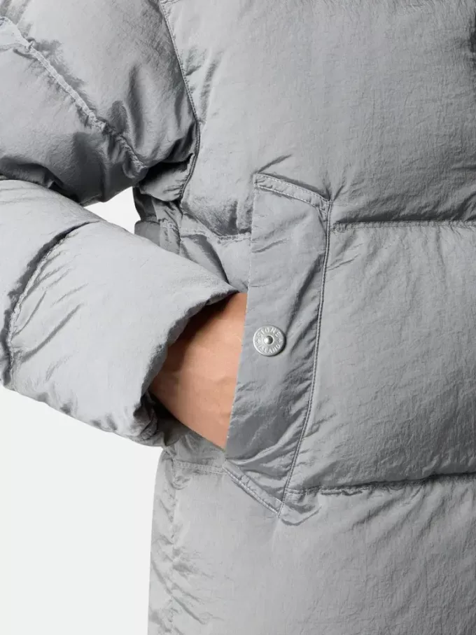 Daunenjacke mit Anti-Drop- und Druckknopftaschen