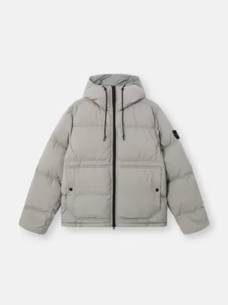 Daunenparka mit wasserabweisender Oberfläche und Druckknopftaschen