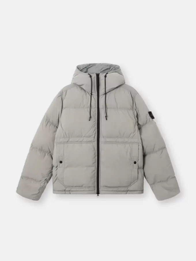 Daunenparka mit wasserabweisender Oberfläche und Druckknopftaschen