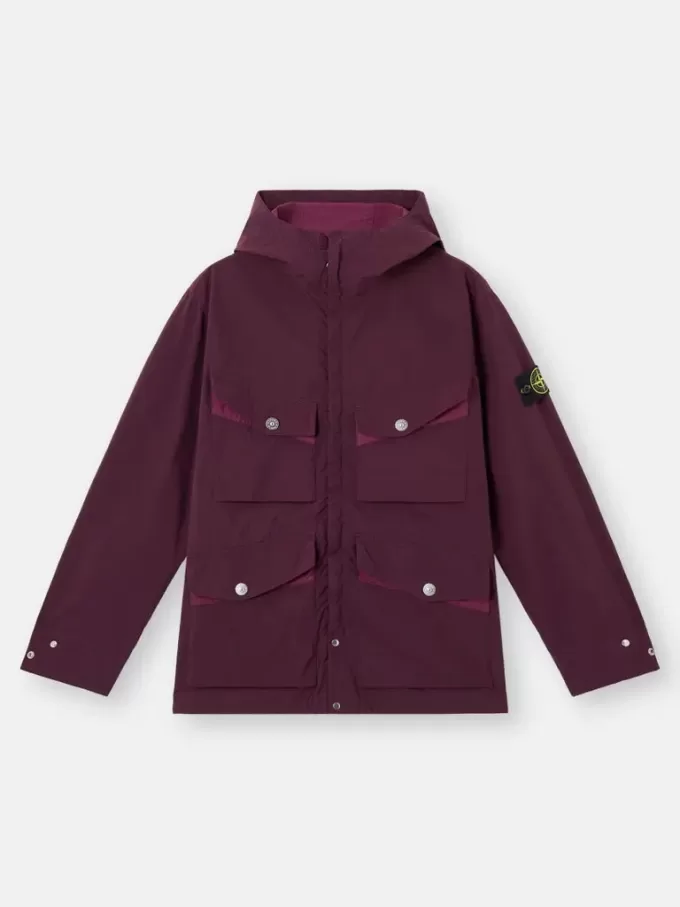 Feldjacke mit Kapuze, Anti-Drop- und Druckknopftaschen