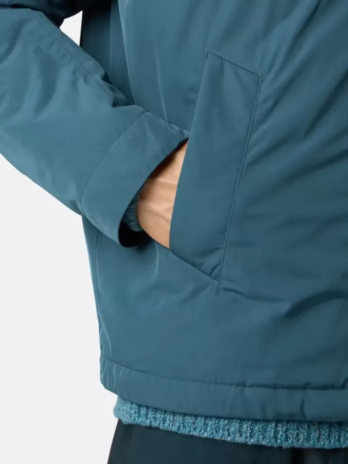 Gepolsterte Kapuzenjacke mit Anti-Drop- und Druckknopftaschen
