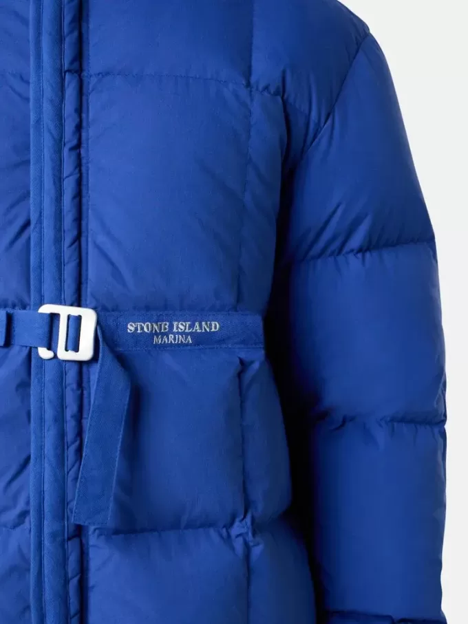 Kapuzen-Daunenjacke mit Anti-Drop- und Druckknopftaschen