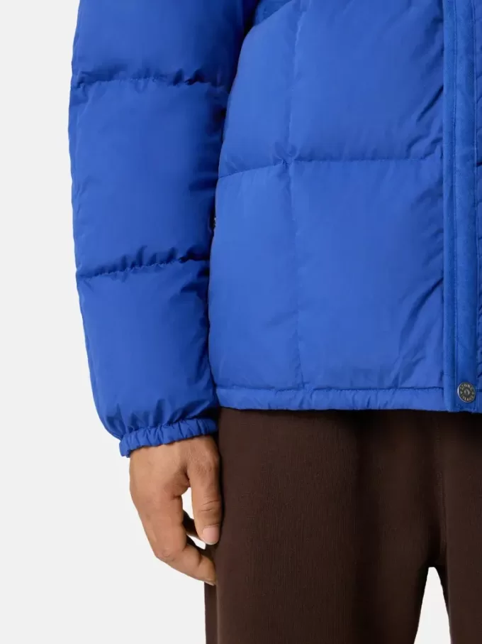 Kapuzen-Daunenjacke mit Anti-Drop- und Druckknopftaschen