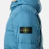 Kapuzen-Daunenjacke mit Windschutz
