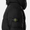 Kapuzen-Daunenjacke mit Windschutz