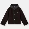 Kapuzenjacke mit Kinnriemen und Brusttasche