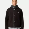 Kapuzenjacke mit Kinnriemen und Brusttasche