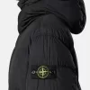 Kapuzenparka aus Daunen mit Windschutz