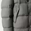 Kapuzenparka aus Daunen mit Windschutz