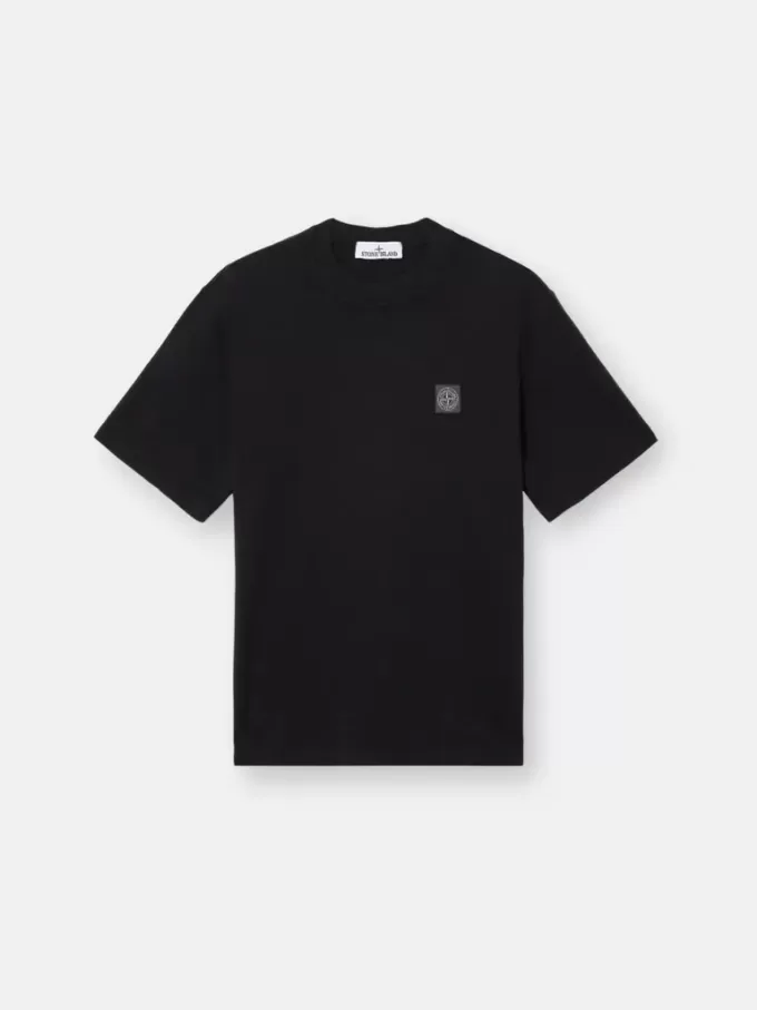 Kurzarm-T-Shirt mit Kompass-Aufnäher