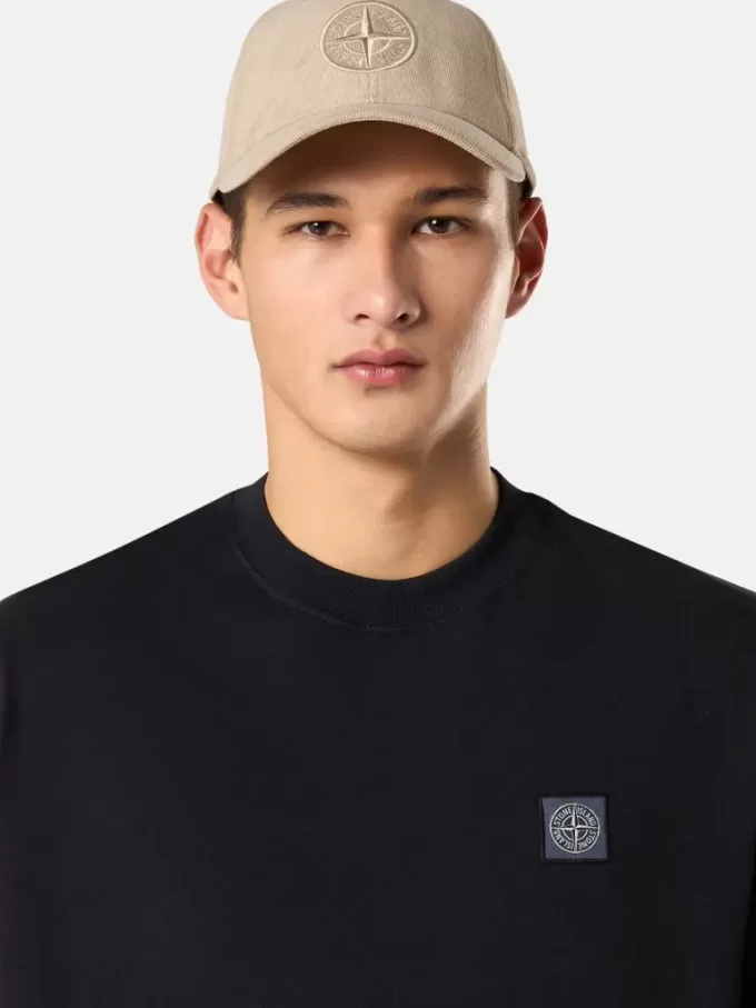 Kurzarm-T-Shirt mit Kompass-Aufnäher
