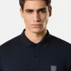 Kurzärmeliges Poloshirt mit Kompass-Aufnäher
