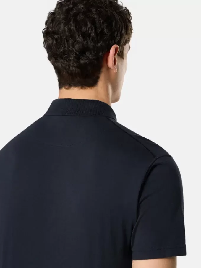 Kurzärmeliges Poloshirt mit Kompass-Aufnäher