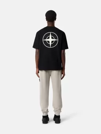 Kurzärmeliges T-Shirt in regulärer Passform mit „02 Industrial Logos”-Print