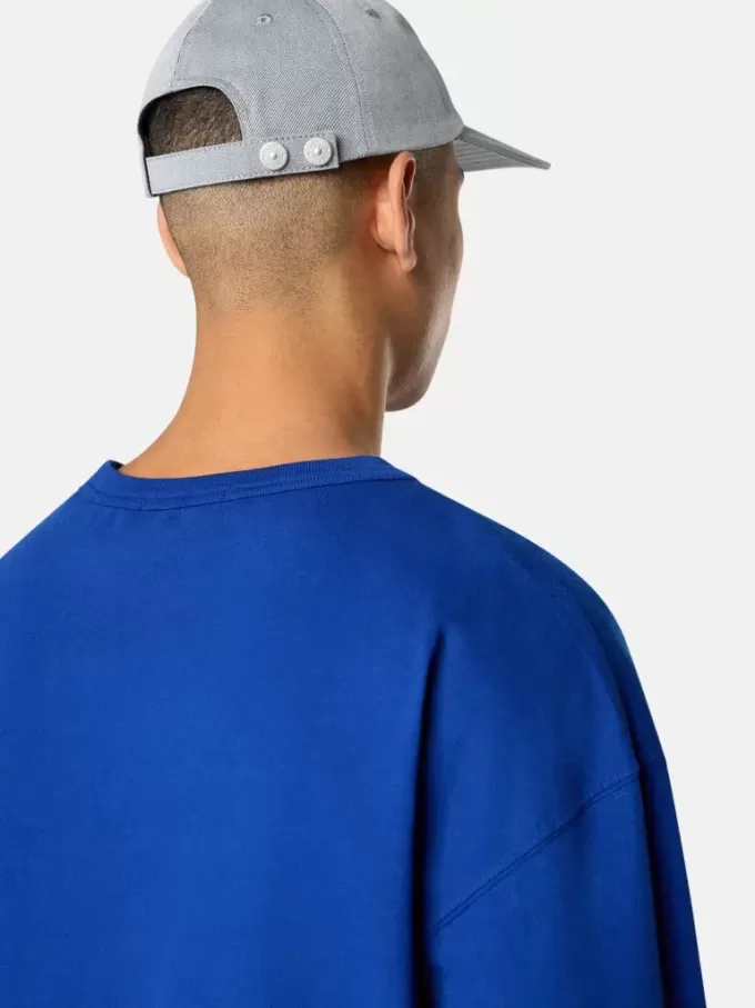 Oversized-Fit-Langarm-T-Shirt mit Marina-Stickerei