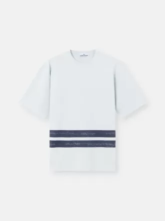 Oversized-Fit-T-Shirt mit kurzen Ärmeln und bedruckten Streifen