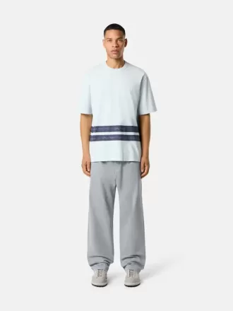 Oversized-Fit-T-Shirt mit kurzen Ärmeln und bedruckten Streifen