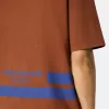 Oversized-Fit-T-Shirt mit kurzen Ärmeln und bedruckten Streifen