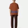 Oversized-Fit-T-Shirt mit kurzen Ärmeln und bedruckten Streifen