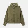 Oversized-Sweatshirt mit Kapuze und Reißverschluss sowie gerippten Einsätzen