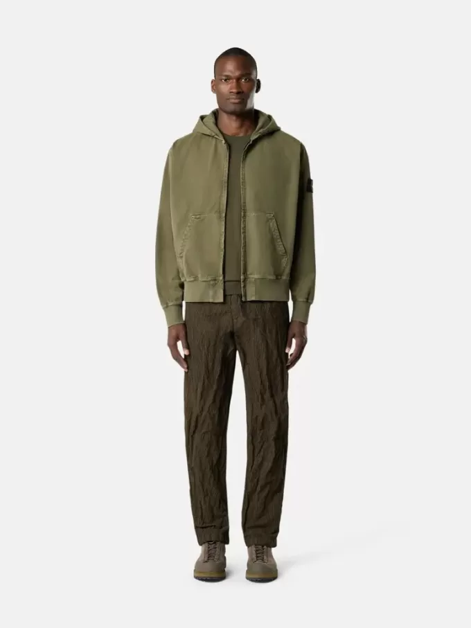 Oversized-Sweatshirt mit Kapuze und Reißverschluss sowie gerippten Einsätzen