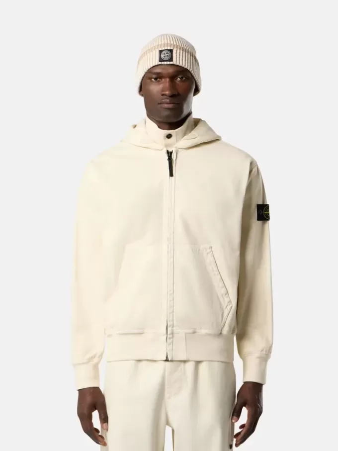 Oversized-Sweatshirt mit Kapuze und Reißverschluss sowie gerippten Einsätzen