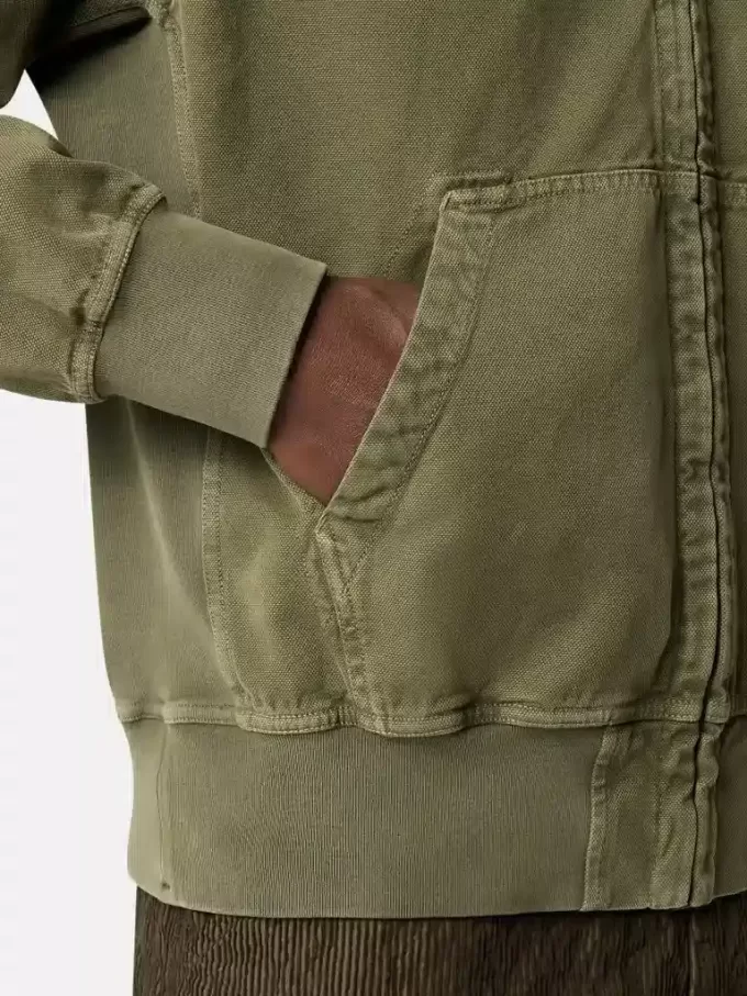 Oversized-Sweatshirt mit Kapuze und Reißverschluss sowie gerippten Einsätzen