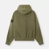 Oversized-Sweatshirt mit Kapuze und Reißverschluss sowie gerippten Einsätzen