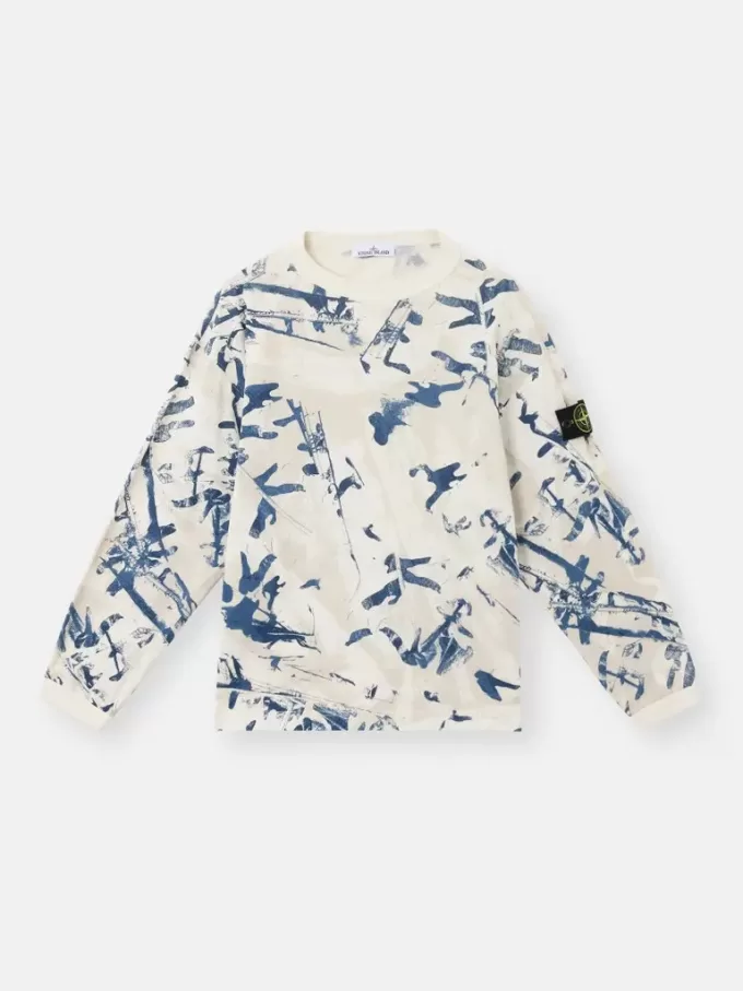 Oversized-Sweatshirt mit Rundhalsausschnitt und Camouflage-Print