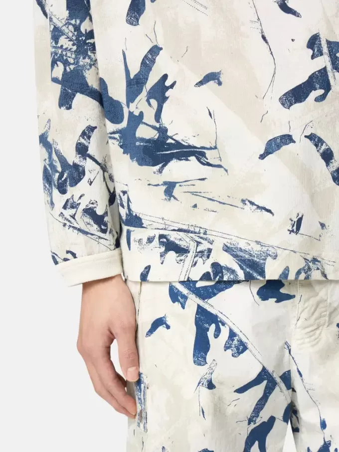Oversized-Sweatshirt mit Rundhalsausschnitt und Camouflage-Print