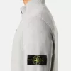Pullover mit halbem Reißverschluss und Filzbesatz